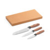 BAHARAT. Conjunto de 3 facas de cozinha com lâmina em aço inox e cabo ergonómico