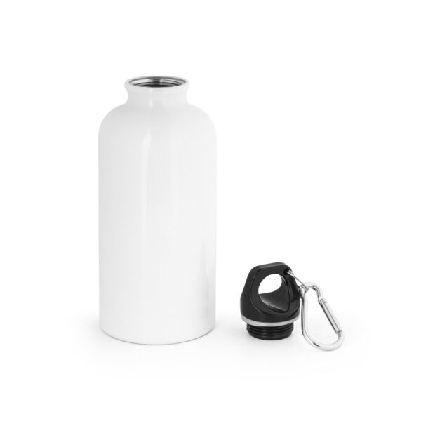 KARSTEN M. Squeeze esportiva em aço inox, de parede simples com acabamento brilhante (560 mL)