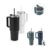 JOYNER XL. Copo de viagem térmico, de grande dimensão, em aço inoxidável 91% reciclado de parede dupla isolada a vácuo (1300 mL)