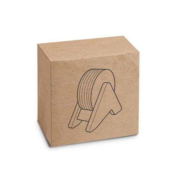 PLYCORK. Porta copos em madeira com 6 bases para copos em cortiça