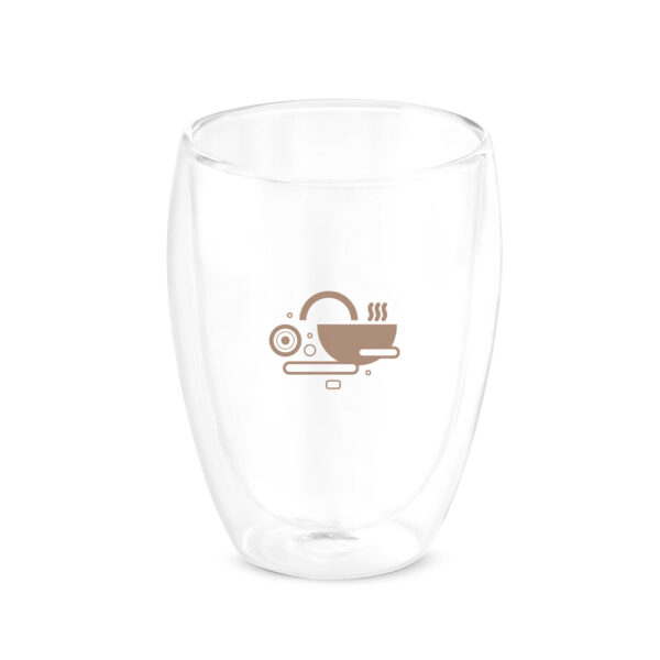 MACHIATO CUP. Copo em vidro borossilicato com parede dupla, isolada a ar (350 mL)