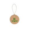 LABEL ROUND. Etiqueta em papel 100% reciclado (700 g/m²) com formato circular