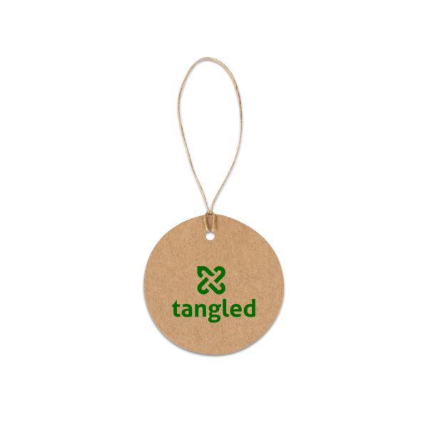 LABEL ROUND. Etiqueta em papel 100% reciclado (700 g/m²) com formato circular