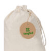 LABEL ROUND. Etiqueta em papel 100% reciclado (700 g/m²) com formato circular