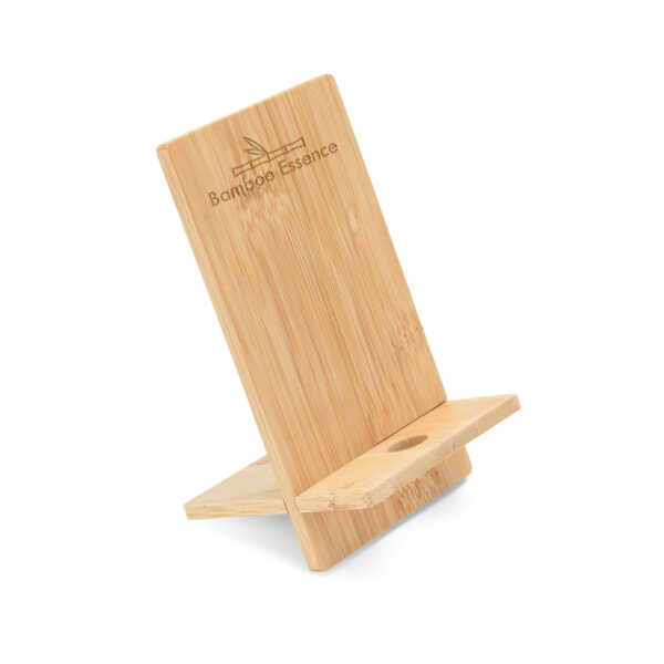 GALEN. Suporte para celular em bambu, desmontável em duas partes