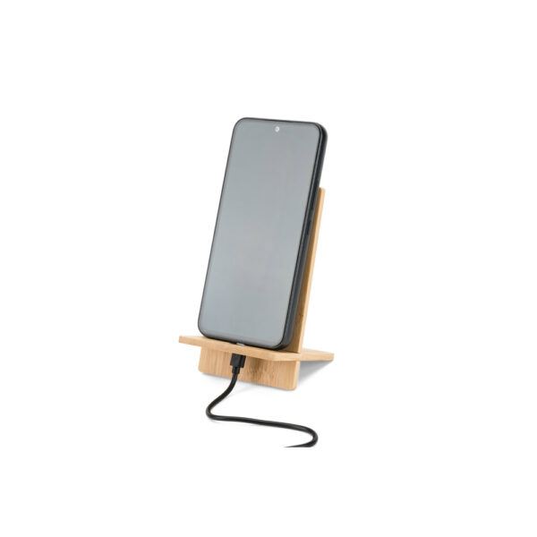 GALEN. Suporte para celular em bambu, desmontável em duas partes