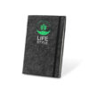 BALDWIN. Caderno A5 com capa em feltro 100% reciclado, com páginas pautadas recicladas