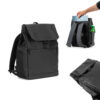 AZORES BAG. Mochila para computador portátil (16″) em PU, com pala que cobre todos os compartimentos