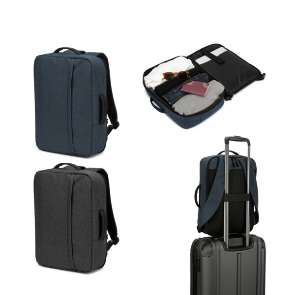 NIAMEY. Mochila para notebook (15’6″) em poliéster reciclado 300D de alta densidade (15 L)