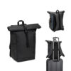 OSASCO BPACK. Mochila “Roll top” (14″) em poliéster reciclado 600D de alta densidade com revestimento resistente à água (20 L)