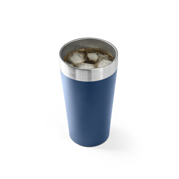 HALPERT. Copo de viagem em aço inox térmico, com parede dupla isolada a vácuo (540 mL)