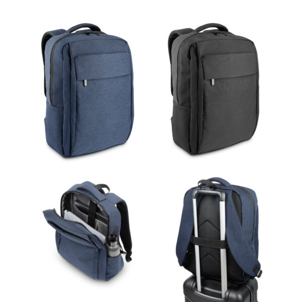 COVENTRY. Mochila, totalmente almofadada, para notebook (15’6″) em poliéster reciclado 300D de alta densidade (18 L)