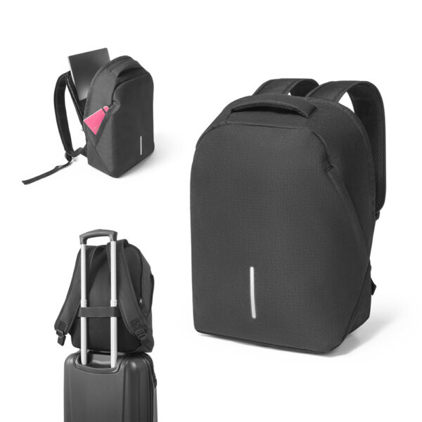 AUCKLAND. Mochila com sistema antirroubo para notebook (15’6″) em 600D e ripstop (17 L)