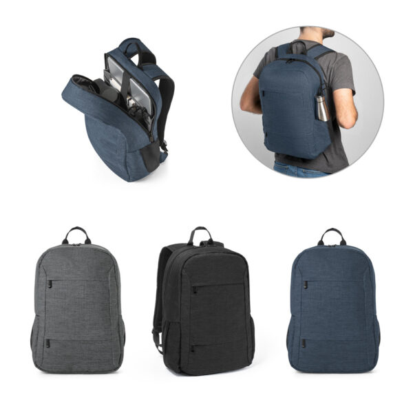 BUSINESS. Mochila para notebook (15’6″) em poliéster reciclado 300D com compartimento almofadado (18 L)