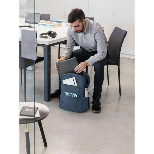 BUSINESS. Mochila para notebook (15’6″) em poliéster reciclado 300D com compartimento almofadado (18 L)