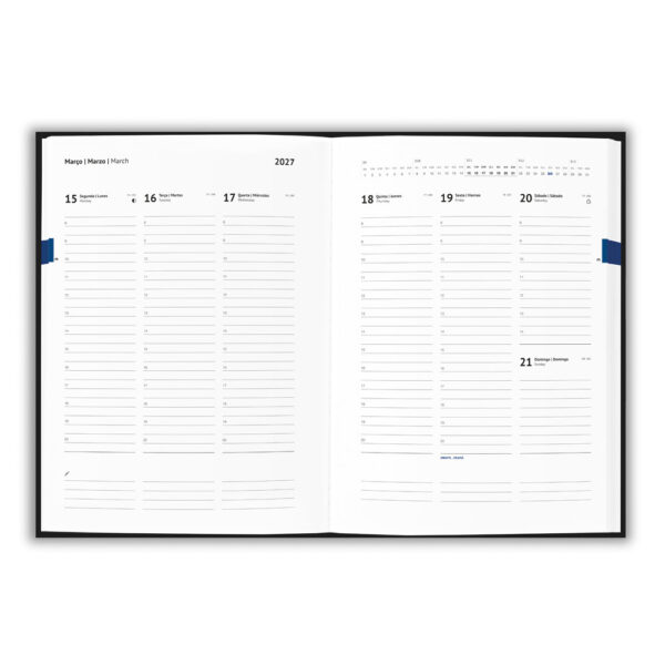TAGORE B5. Agenda B5 em pele reciclada