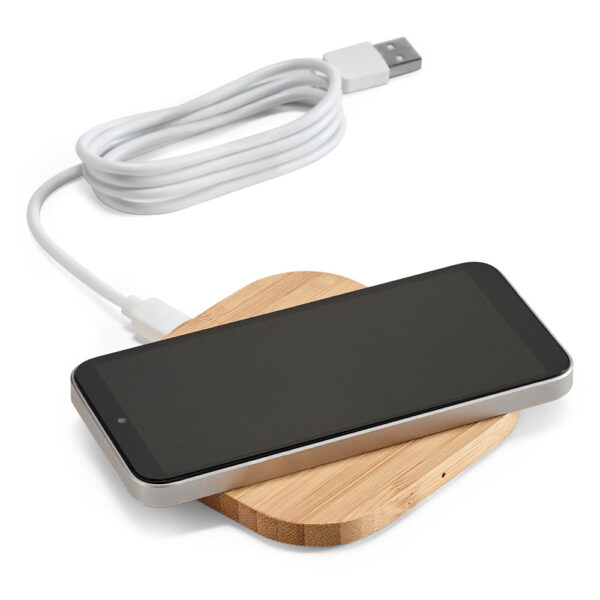 ECOPOWER. Carregador por indução super-rápido em bambu (15W)