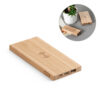 FITCH ECO. Bateria portátil com carregador por indução (wireless) super-rápido em bambu (5’000 mAh)