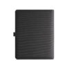 ELEVATE A5 FOLDER. Pasta A5 em 300D poliéster 100% reciclado com carregador por indução embutido (5’000 mAh) e bloco com páginas pautadas