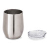 RONDE. Copo de viagem térmico em aço inox de parede dupla isolada a vácuo (400 mL)
