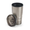 HASSI. Copo de viagem em aço inox e PP, térmico com parede dupla isolada a ar (510 mL)
