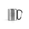 WINGS. Caneca em aço inox, com pega em forma e função de mosquetão (230 mL)