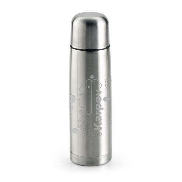 KARPOV. Garrafa térmica em aço inox de parede dupla isolada a vácuo (500 mL)