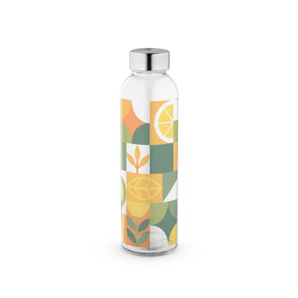 SOLER. Squeeze em vidro com tampa em aço inox (500 mL)