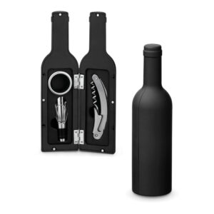 VINET. Conjunto para vinho com três componentes em metal