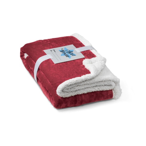 HEIDEN. Manta reversível em tecido polar (190 g/m²) acetinado com forro sherpa (225 g/m²),
