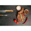 GARLIC. Kit churrasco em estojo de 210D com 3 utensílios em aço inox e madeira de Seringueira