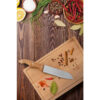 GARLIC KING. Kit churrasco em estojo de 210D com tábua em bambu e 5 utensílios em aço inox e madeira de Seringueira