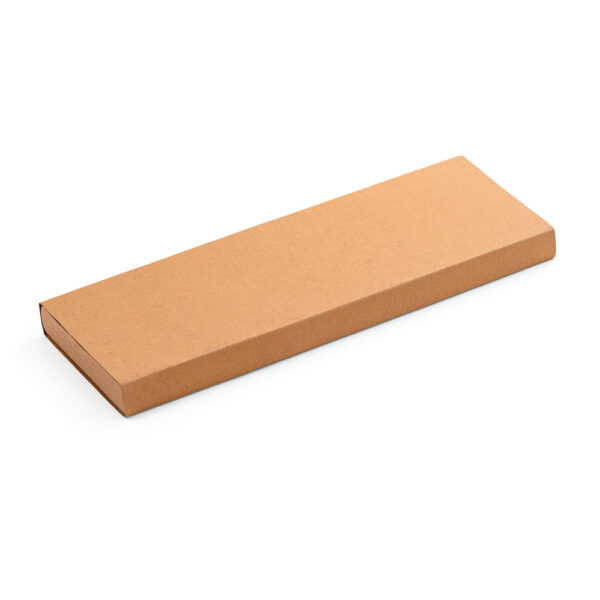 ALIOLI. Kit churrasco em caixa kraft com 2 utensílios em aço inox e bambu