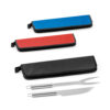 DURAND. Kit churrasco em estojo de 210D com 2 utensílios em aço inox