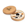 MORETO. Conjunto para vinho com 4 peças em bambu, inox e ABS