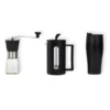 KIT CAFETEIRA, MOEDOR E COPO DUPLA CAMADA – 3 PÇS