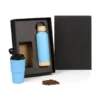 KIT GARRAFA PAREDE DUPLA E COPO TÉRMICO – AZUL – 2 PÇS