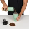 KIT GARRAFA PAREDE DUPLA E COPO TÉRMICO – VERDE – 2 PÇS