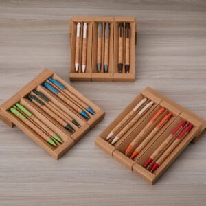 KIT ECOLÓGICO CANETA E LAPISEIRA CORTIÇA