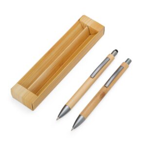 KIT ECOLÓGICO CANETA E LAPISEIRA BAMBU
