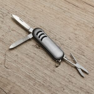 MINI CHAVEIRO METAL COM CANIVETE 3F
