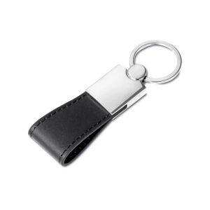 CHAVEIRO METAL C/ ALÇA COURO SINTÉTICO