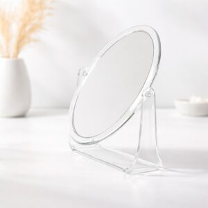 ESPELHO DE MESA OVAL PLÁSTICO