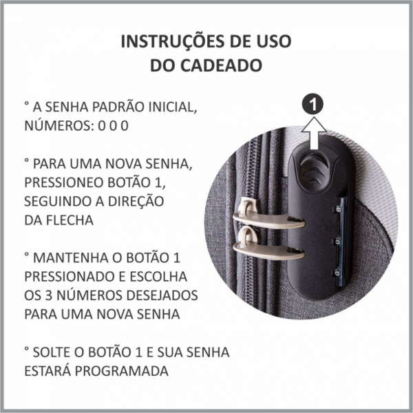 Mala viagem média em Plástico ABS