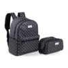 CONJ. MOCHILA E NECESSAIRE EM PVC – XADREZ
